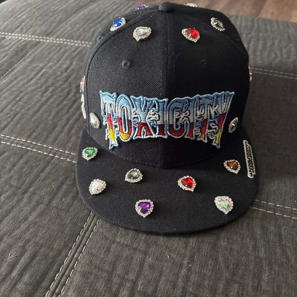 Dismissed Toxicity Snapback Hat with Rhinestones